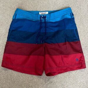 Original Penguin Striped Swim Trunks Size 30
